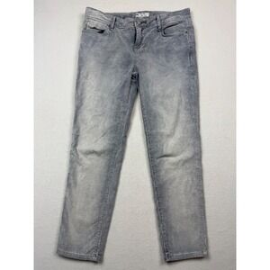 Free People Corduroy Pants Women's 29 Gray Faded Straight Leg Vintage Look